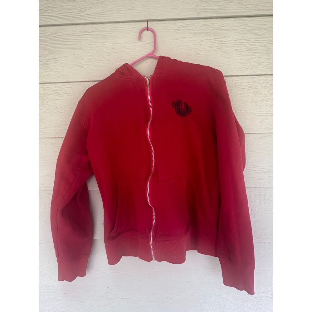 True Religion Fashion For The Senses Buddha Back Graphic Zip Up Hoodie Men's L